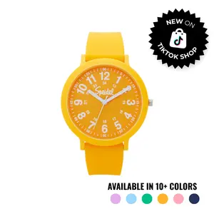Speidel Eco Color Pop Watch 40mm | Lightweight Recyclable Case & Band | Easy-Read Dial with UV Glow Hands | Water-Resistant 5ATM | Adjustable Fit