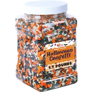 A Great Surprise Halloween Sprinkles Bulk - 1.7 LB - Bat, Pumpkin & Ghosts Confetti Sprinkles - Spooky Toppings - Great for Cookies, Cupcakes, Fall