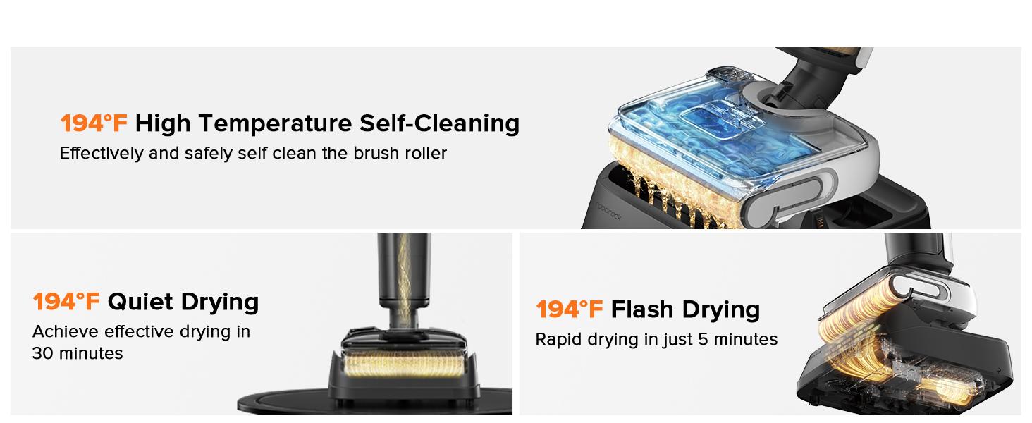 Roborock F25 LT Wet Dry Vacuum Cleaner and Mop (F25 Series), 194°F High temperature Self Cleaning & Hot Air Flash Drying,  20000Pa Cordless Vacuum Mop Combo, 180° Lie-Flat Hard  Floor Cleaner, Edge to Edge Cleaning #TikTokShopSpringGlowUp #NewDropsForYou