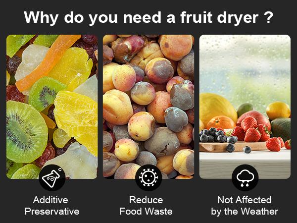 Crownful Food Dehydrator Machine, 7 Stainless Steel Trays, Dryer for Jerky, Vegetable, Fruit, Meat, Dog Treats, Herbs, and Yogurt