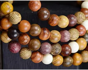 200pcs 8mm Gorgeous Natural Round Polished Rosewood Loose Beads for Jewelry Making DIY Handmade Crafts