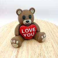 Teddy Bear with Clickie Heart