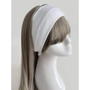 Solid Color Knit Hair Band, Soft Headband, Casual Wide Band Hair Accessories for Women & Girls, Minimalist Headwear Suitable for Thick Hair
