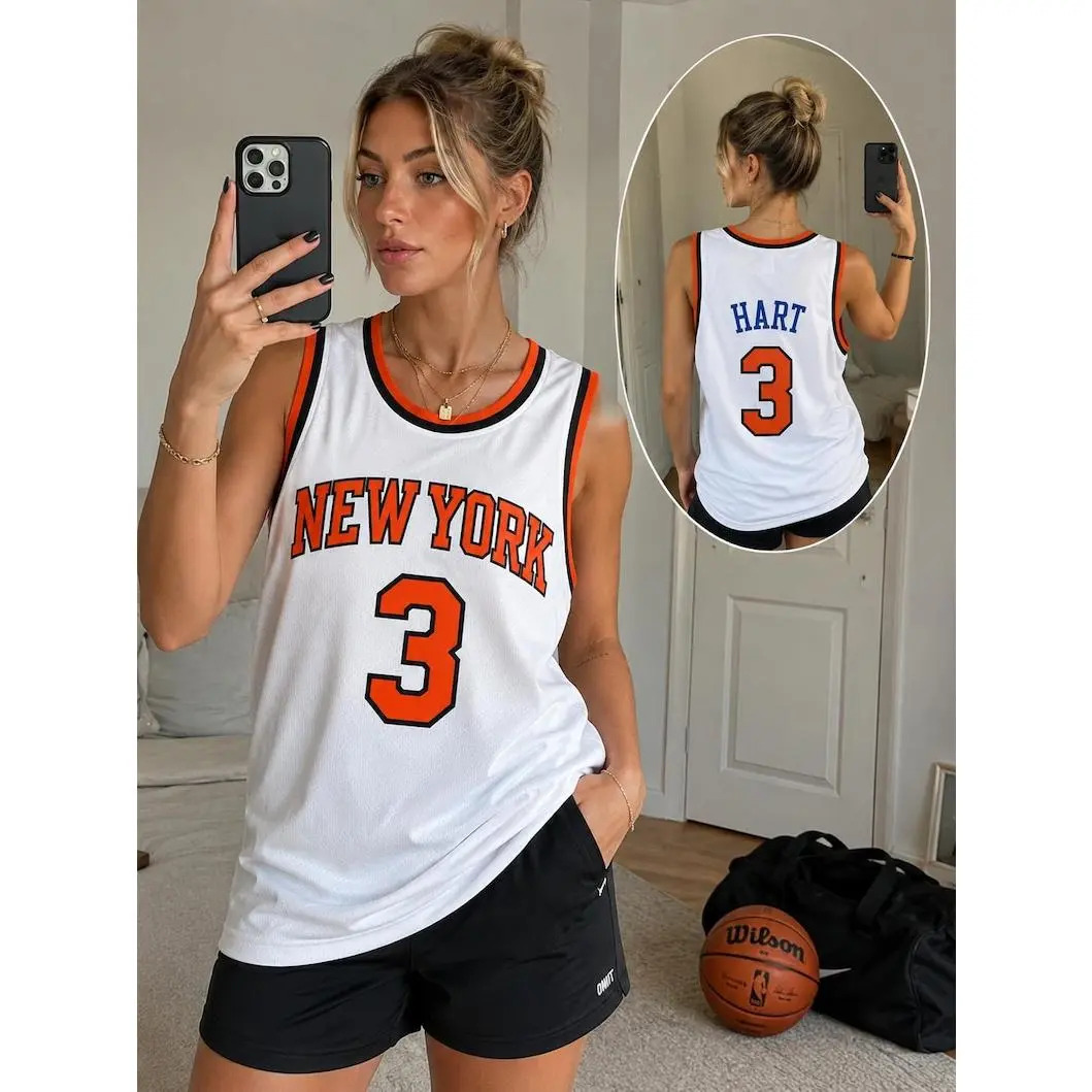 Personalized White Basketball Jersey, Custom Name Number Mesh Tank Top