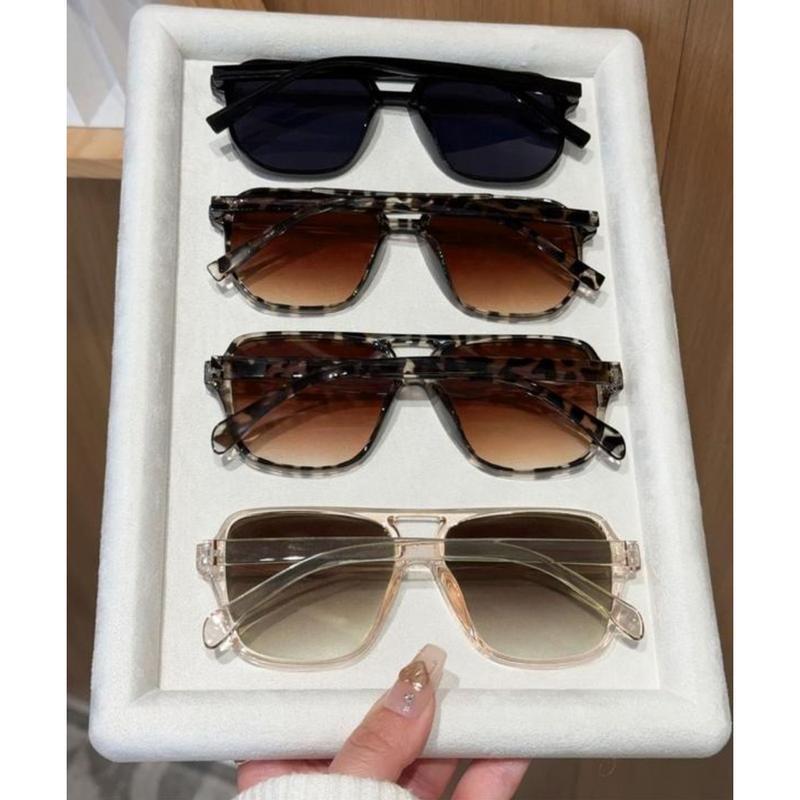 4-Pack Unisex Y2K Fashionable Aviator Sunglasses | Stylish Casual Sunglasses for Daily Use, Outdoor Activities & Screen Light Protection, Durable Women's Oversized Cat Eye Glasses