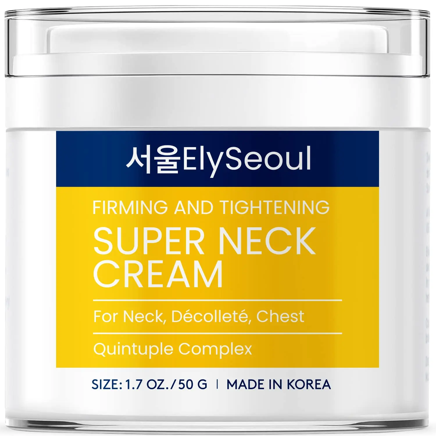 ElySeoul Korean Cosmetic Neck Cream - Body Care Product with Peptides, Niacinamide, Hyaluronic Acid for Anti-Wrinkle Firming, Moisturizing, Hydrating Lift Treatment Neck Care, Anti-Wrinkle Firming Moisturizing Hydrating Neck Care