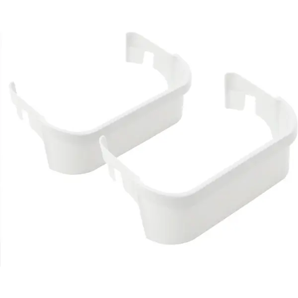 HECASA 2-Piece Refrigerator Door Shelf Replacement Parts, ABS Plastic, White, Compatible with Frigidaire Freezer, Fits 240351601 1037664 AH899475 EA899475 PS899475