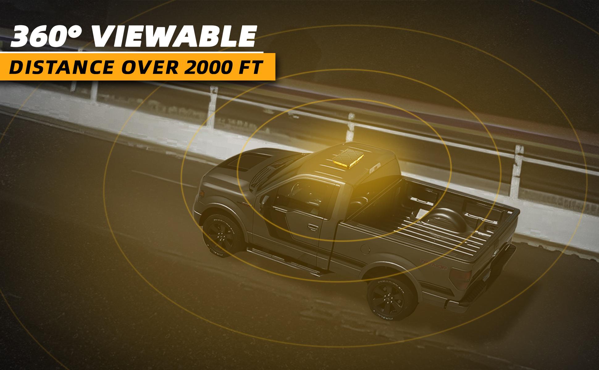 DIBMS 48 LED Roof Top Strobe Beacon Lights Bar Rooftop Hazard Warning Emergency Safety Flashing Plow Light for Construction Vehicles Tow Commercial Trucks Postal Security Cars Snowplow - Amber amber  lights  car