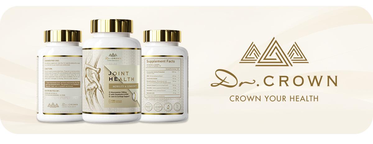 Dr. CROWN Turmeric Curcumin Supplement for Joint Support with 95% Curcuminoids, Black Pepper & MCT Oil - 120 Capsules