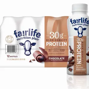 Fairlife Nutrition Plan 30g Protein Shake Nutrition plan high protein chocolate drink 12 pack - 30g protien - low sugar - lactose free, Chocolate, 11.5 fl. oz., 12 pk.