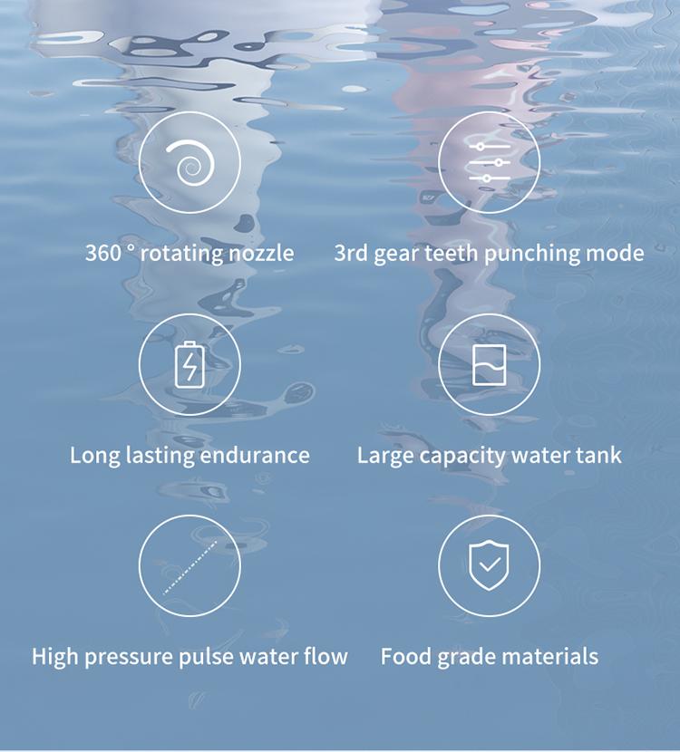 DILIEN Water Flosser for Teeth - Cordless Portable Oral Irrigator, Powerful and Rechargeable Whitening Tablets