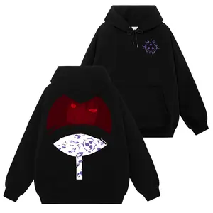 [Akatsuki Era] Retro Uchiha Clan Logo  - Naruto Shippuden #18 Hoodie T-Shirt Sweatshirt, Retro Vintage Unisex Graphic 90s Cotton, Gift For Wibu, Anime Manga Y2K Streetwear