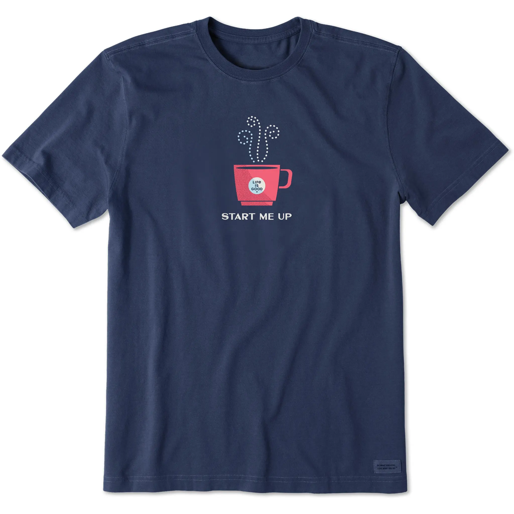 Men's Start Me Up Coffee Cup Short Sleeve Crusher Tee