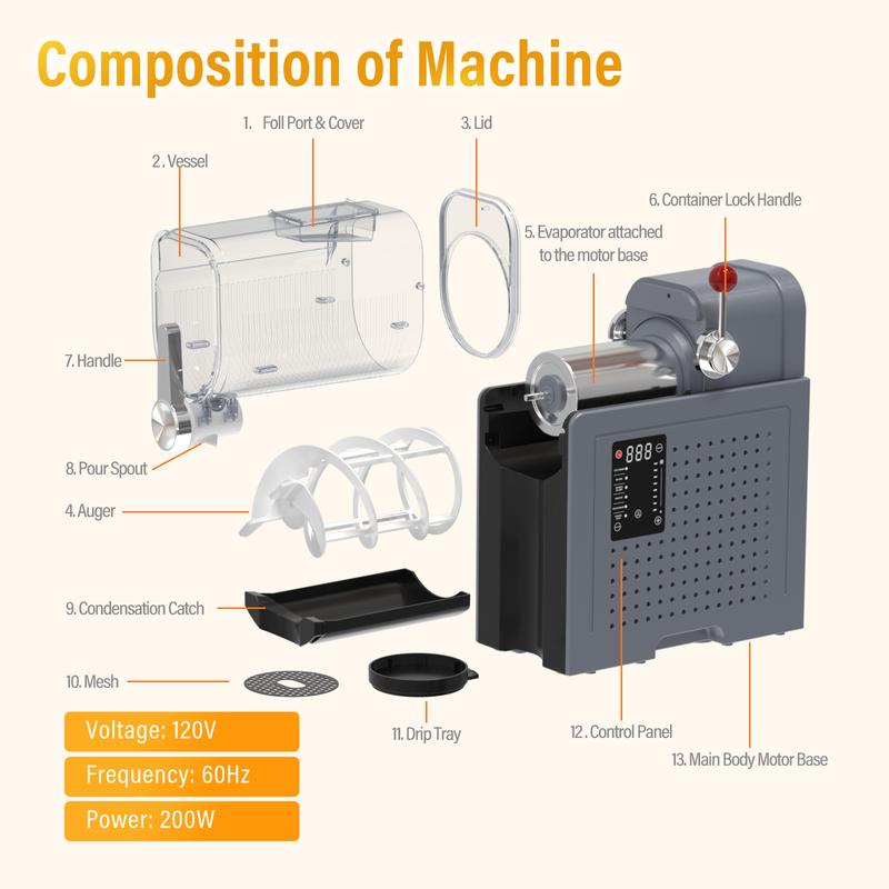 Slushie Machine / Soft Serve lce Cream 2 in 1 Machineacompact kitchen tool with automatic cleaning function and 6multi-function presets for one-touch refreshing drinks
