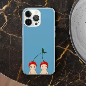 Cute Angel Doll Aesthetic Phone Case Minimal Dollcore TPU Cover for iPhone