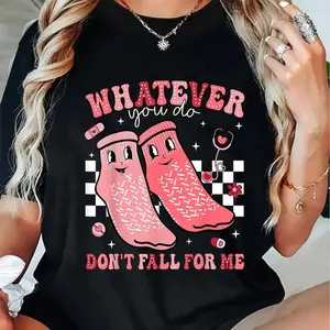 100% Cotton Valentine Whatever You Do Don't Fall For Me RN PCT CNA Nurse T-Shirt