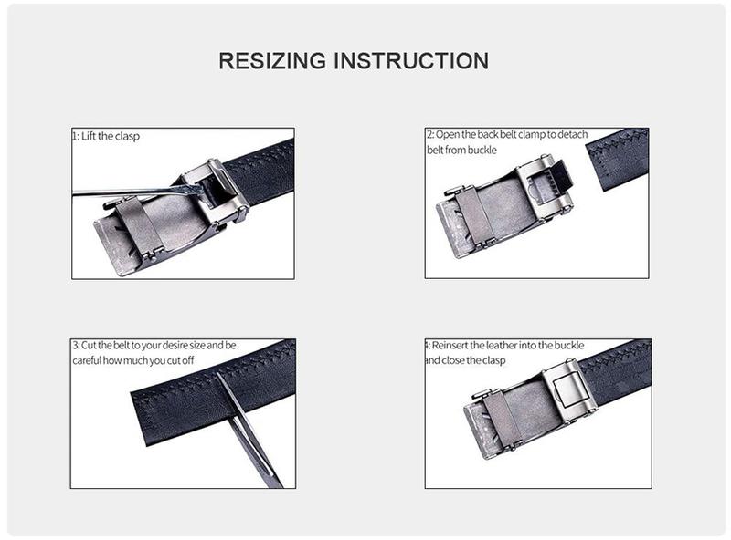 [Valentine's Day Gift]Ailisus Mens Belt Leather Easy Release Ratchet Belt for Business Casual Dress Belt with Adjustable Buckle For Mens Father Gift