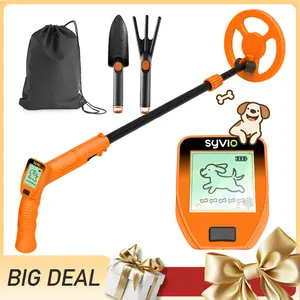 【Best Gift】2 off-Syvio Children's Metal Detector, Adjustable 27.5”-37.8” Metal Detector for Kids with Intuitive LCD Display, Lightweight Kids Metal Detectors with 6” Search Coil for Exploration Hiking, Gift for Boys & Girls