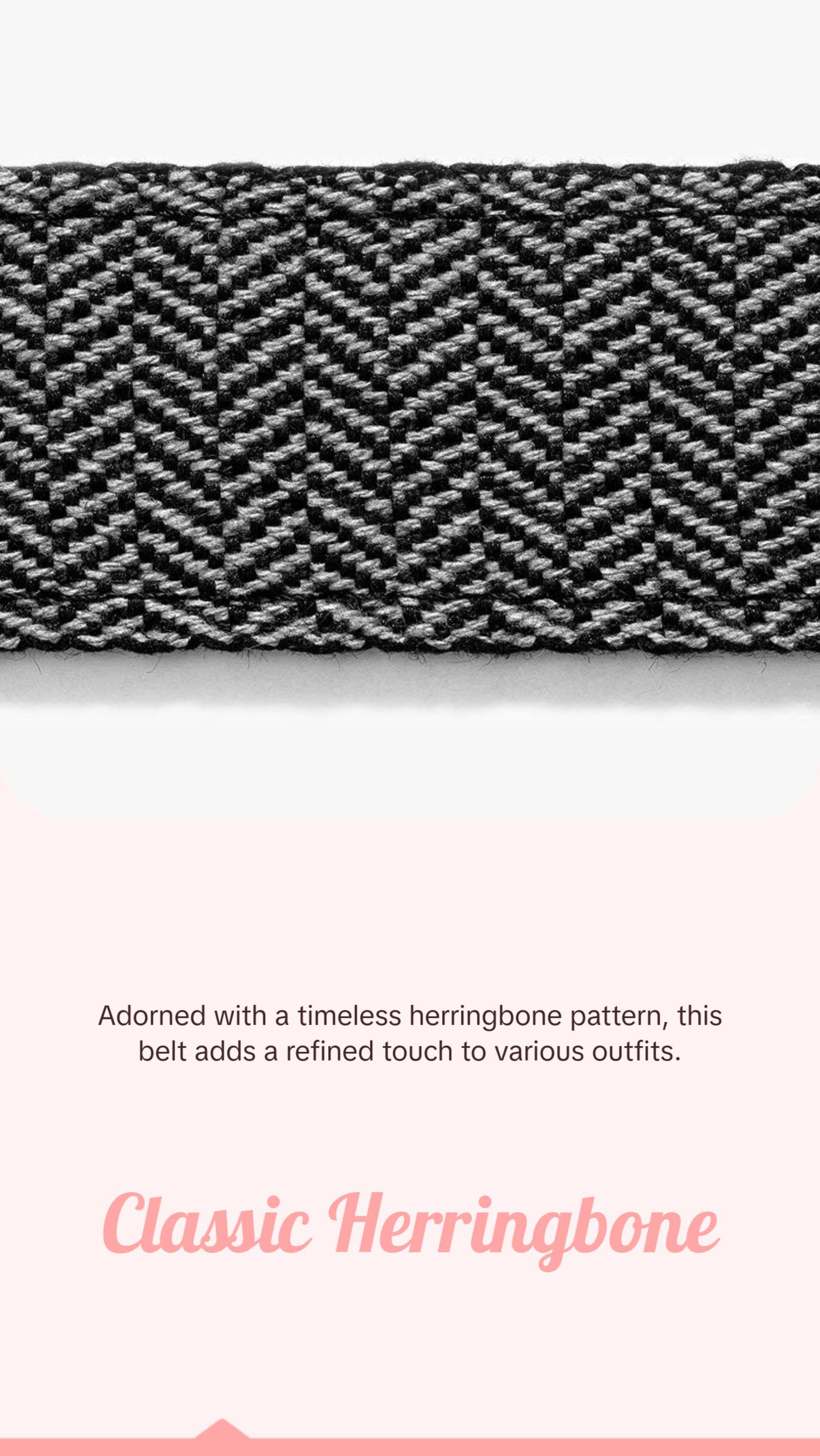 Herringbone Canvas Belt