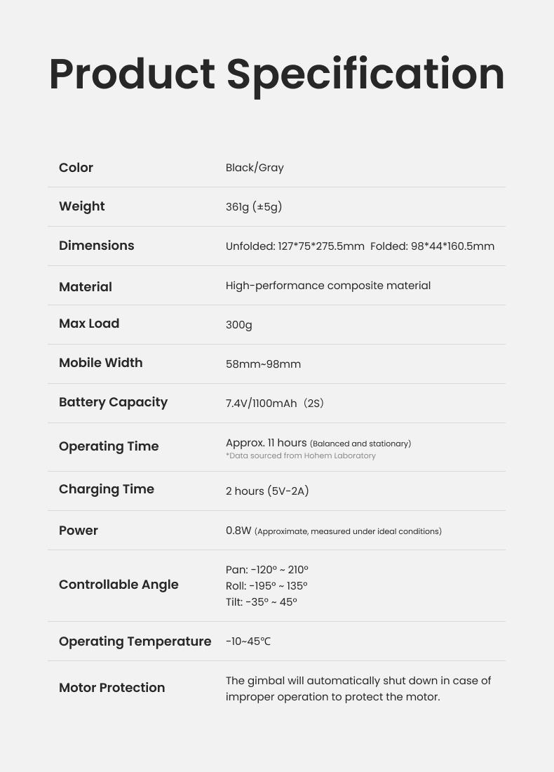 hohem iSteady X3 SE Gimbal Stabilizer for iPhone, Smartphone Foldable Gimbal with Detachable Remote Control, Portable Foldable 3-Axis Phone Gimbal for Android & iPhone17 series, Ideal for Travel Vlogging