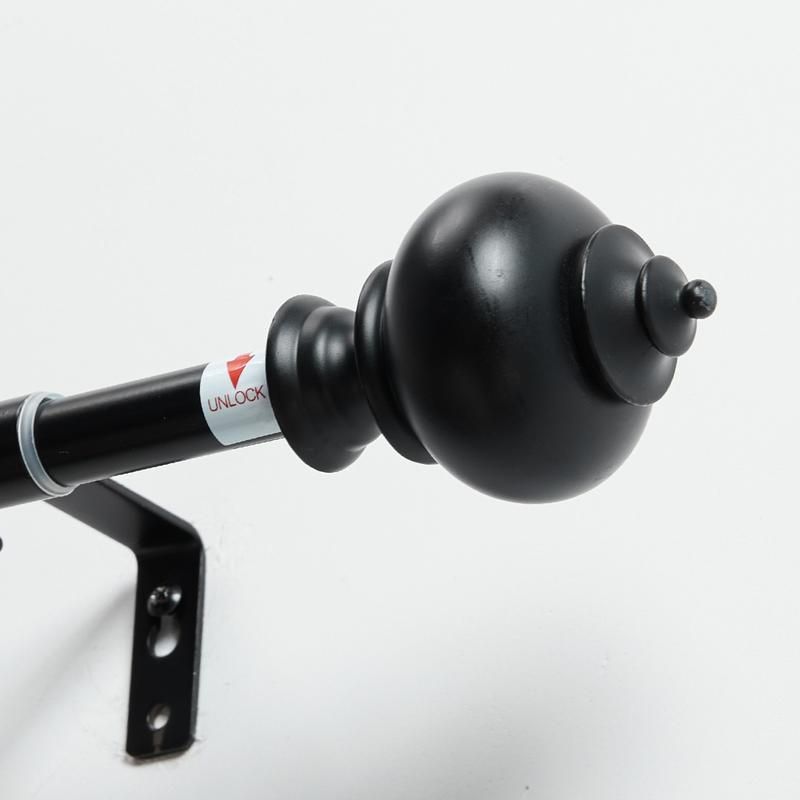 Curtain Rod — Deconovo Decorative Adjustable Single Window Curtain Rod Set showerrod