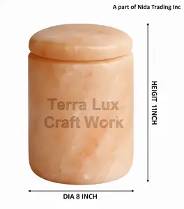 8x8x11 Inch, Cylinder Himalayan Salt Biodegradable Urn, Himalayan Pink Salt Urn, Handmade Memorial Keepsake Ashes, Large & Extra Large , Pet, Child Cremation