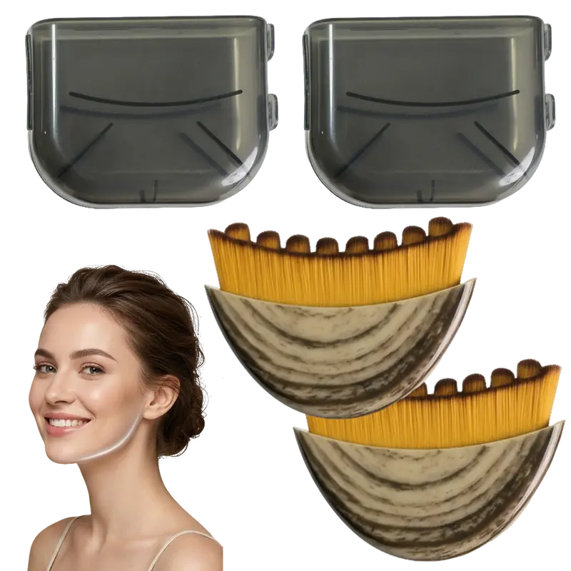 Face Lymphatic Contour Brush for Jawline, Dry Brushing Massager for Lymphatic Drainage & Facial Relaxation, Precise Skin Fit