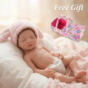 BABESIDE Full Body Silicone Reborn Baby Dolls - 12/16 Inch (Weight 4 lb) Weighted Full Silicone Realistic-Newborn Baby Doll Real Life Baby Dolls with Complete Accessories & Gift Box
