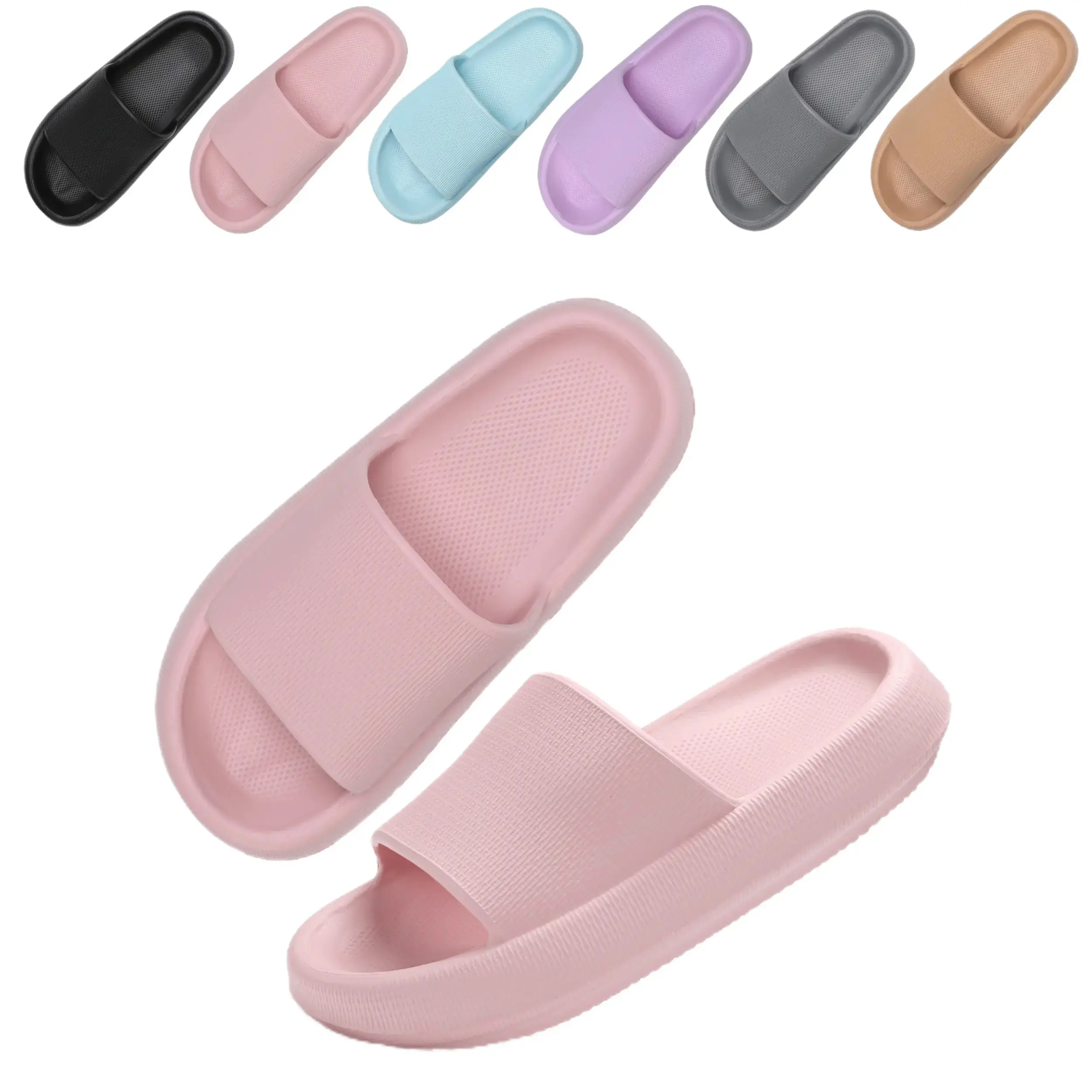 Cloud Slippers for Women & Men, Pillow Slippers Super Soft,Non Slip Quick Drying Shower Bathroom Sandals