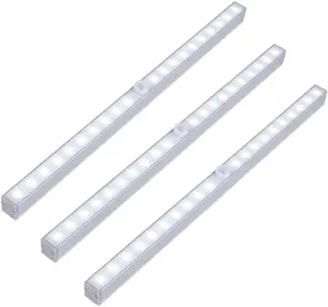 YI LIGHTING - (Set of 3) 12 inch Wireless LED Closet Light, Motion Sensor Night Light Under Cabinet Lighting 20-LEDs (Battery Operated)