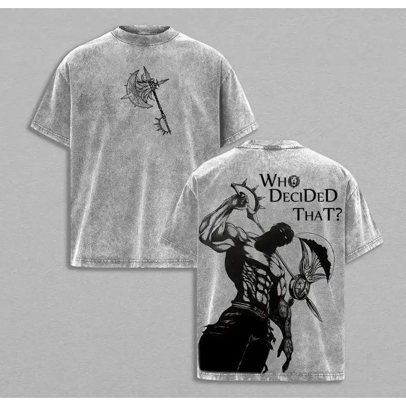 Escanor Shirt, The Seven Deadly Tee, Sins T-Shirt, Nanatsu no Taizai Shirt, Washed Shirt, Gift For Anime Lover, Meliodas Shirt, Lord Escanor Shirt, Anime Graphic Unisex Cotton Tee