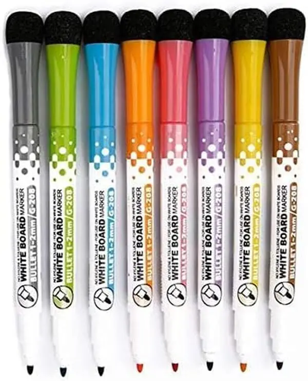 YES4QUALITY Ultra Fine Tip Dry Erase Markers, 15 Low Odor Colors Whiteboard Pens for Glass Magnetic Surfaces, Unisex Arts & Crafts Supplies for 4+ Years Classroom, Office, Home Use