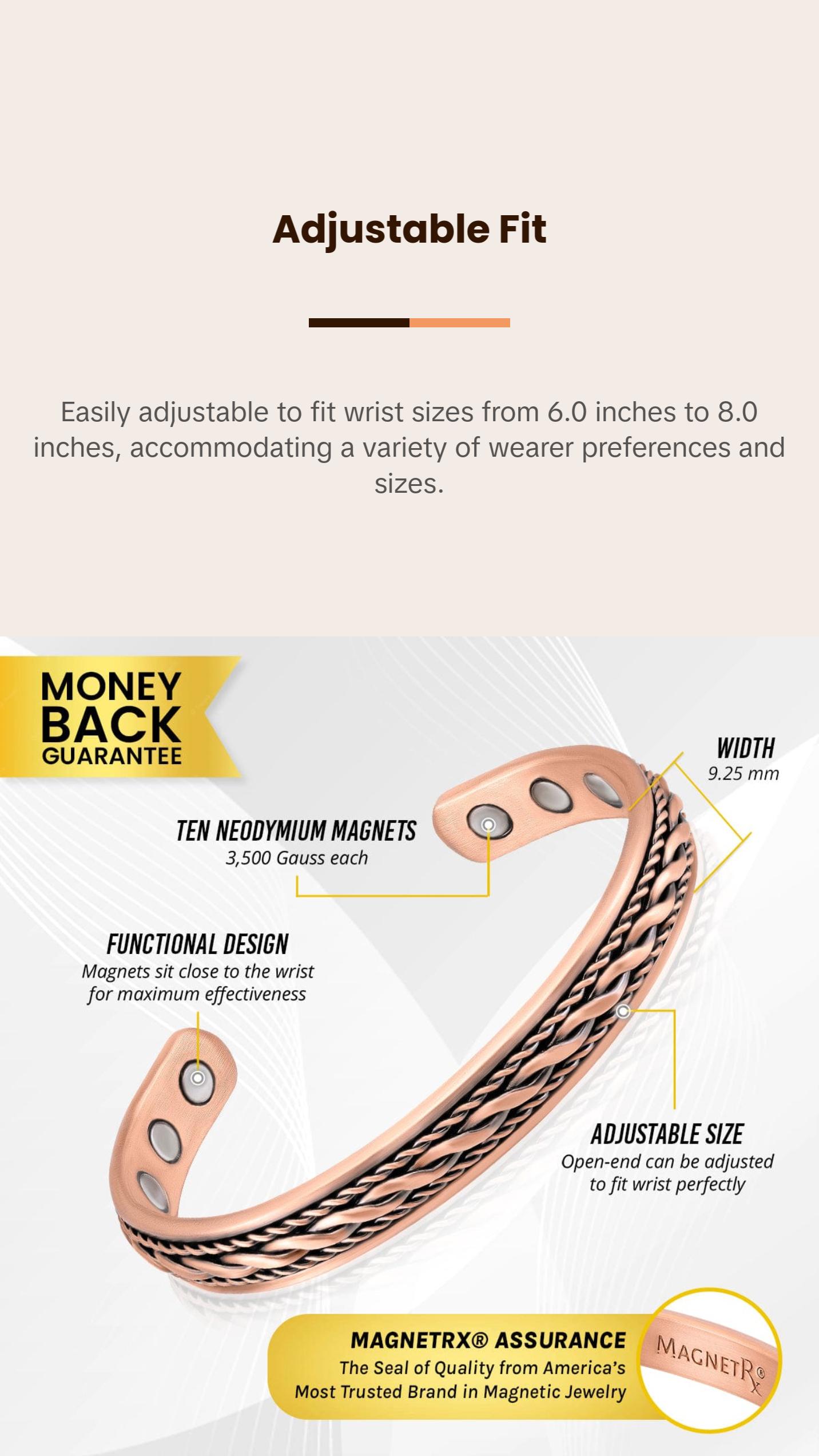 MagnetRX Inlay Copper Wire Magnetic Bracelet Bangle For Women