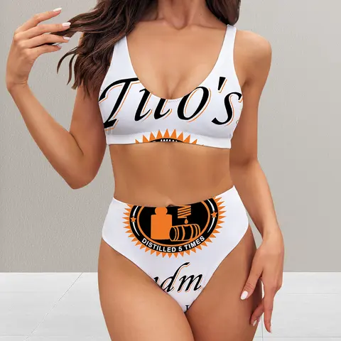 SHESHOW Vodka U-Neck Mid Rise Two-Piece Bikini Set