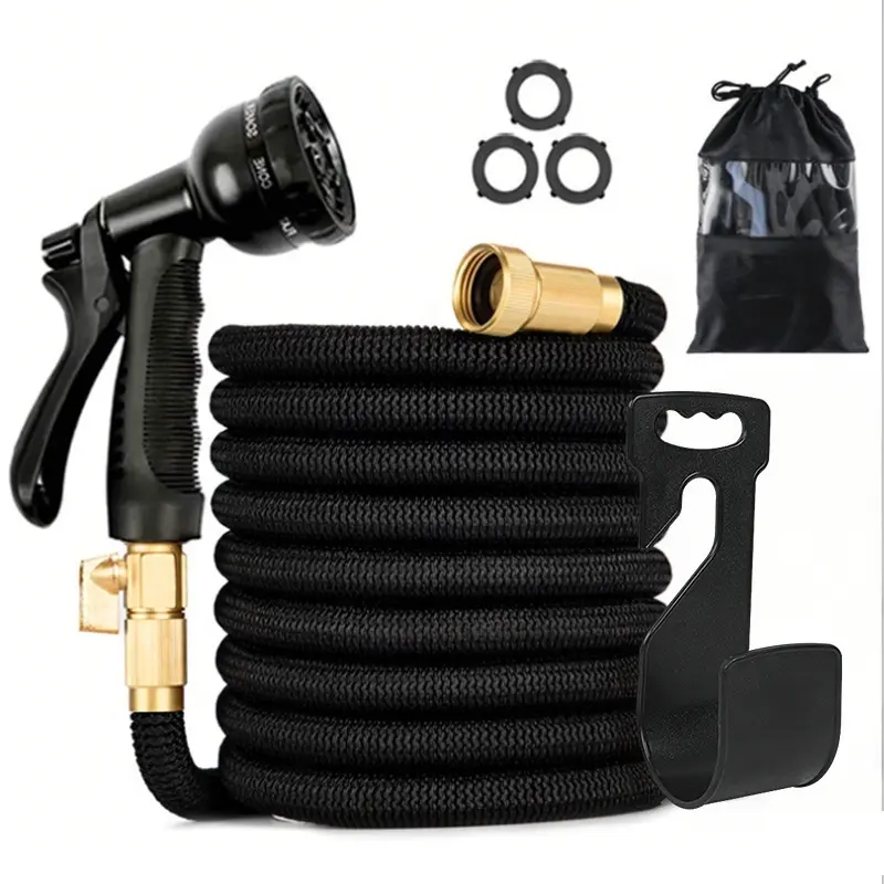 【SummerWins】Expandable Garden Hose (50/70/100ft) with Pattern Spray Nozzle, Flexible Scalable Water Hose for Yard Garden Watering