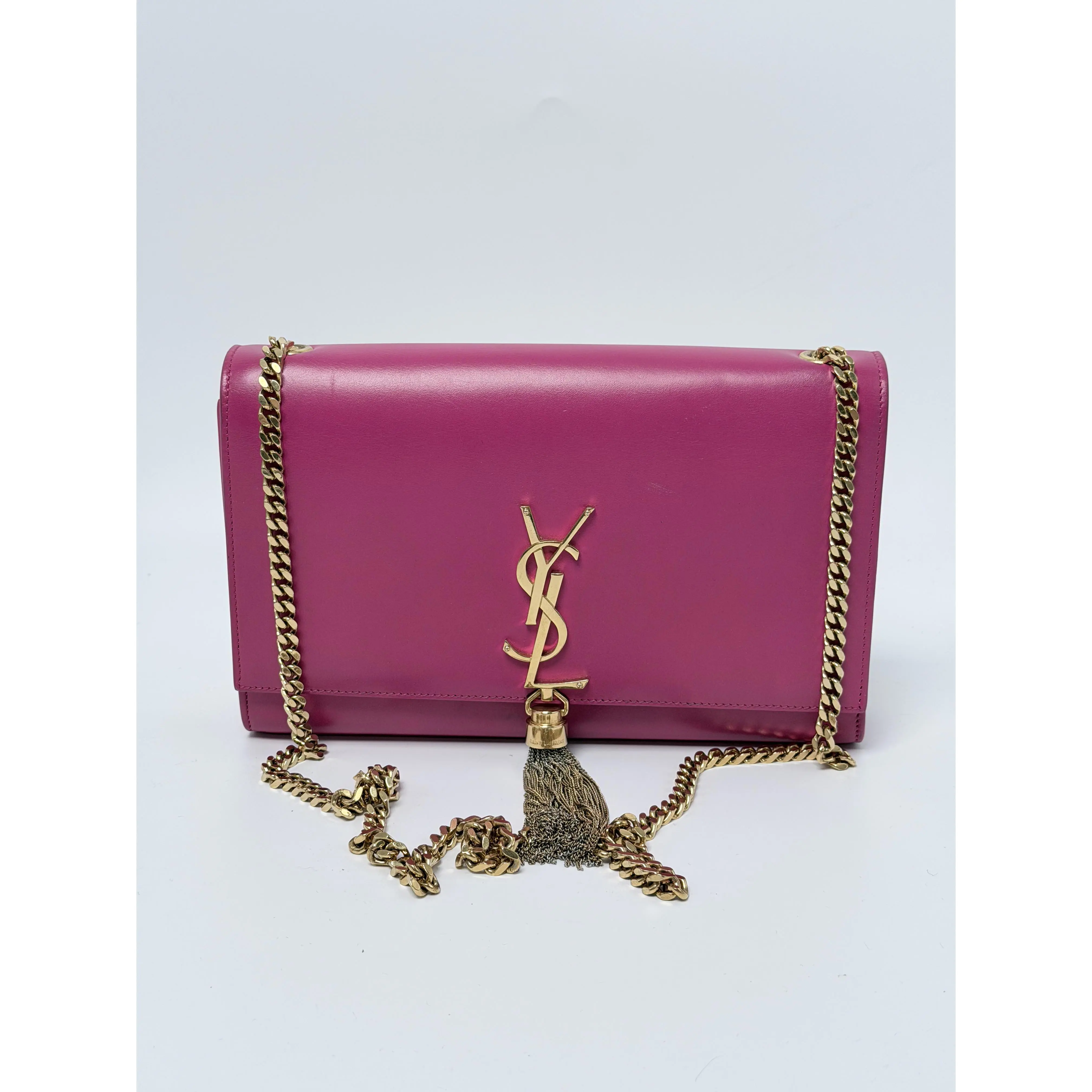 Pre-owned Yves Saint Laurent Leather Crossbody Bags Saint Laurent Kate Medium Tassel Shoulder Bag Chain Crossbody Handbag JD130Y