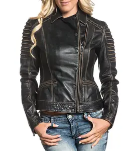 Affliction Women's Faux Leather Jacket True Destiny