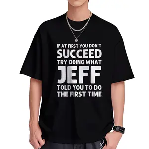 JEFF 100% Cotton Crew Neck T-Shirt – Lightweight Breathable Summer Tee for Men & Women Classic Tshirt Menswear Streetwear graphic  tee