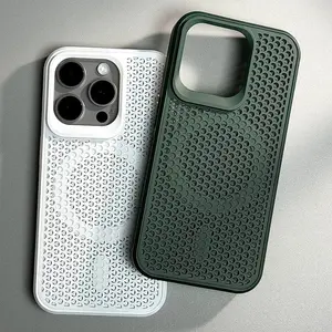 Luxury Dissipate Heat Magsafe Phone Case For iPhone 11 12 13 14 15 16 Pro Max Plus Magnetic Shockproof Bumper Cases Cover