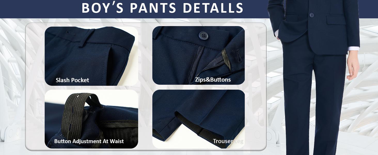 8 Piece Boys Suit Set-Size 2 to Size 20, Formal Slim Fit Boys Suit, Gift for Boys, Toddler, Teenage, Kid, Young Adult, Wedding, Graduation, Churches