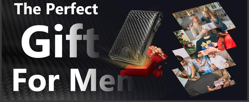 MNGARISTA Wallet for Men,Slim Minimalist Bifold Wallet with RFID Blocking,Pop-Up Credit Card Holder with ID Window & Money Clip,Magnetic Flip Metal Wallet for 10-12 Cards,Gifts for Men-Carbon Fiber