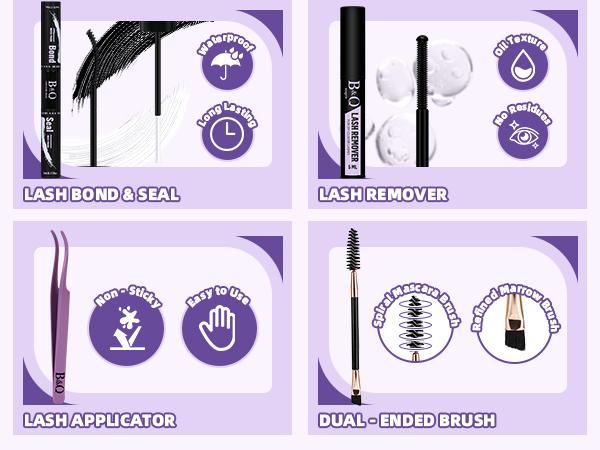 200D Kit l B&Q Dramatic Soft Mega Thick Volume Individual Clusters,D-Curl, DIY Ultra Soft Eyelashes Extension,Waterproof Sleep proof,Week Long Lasting,Salon Full Fake Lashes, Makeup Cosmetic Lash Stacking Vacation Lash Feb Stockup