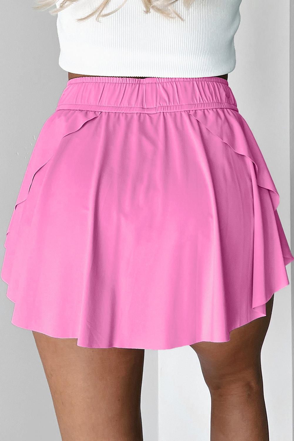 Mntaor Women's Casual Drawstring Tie High Waist Lined Tennis Skorts with Tie Detail, Ideal for Casual Outings and Versatile Wear