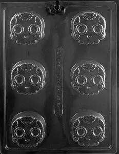 Day of the Dead Sandwich Cookie Chocolate Mold Sugar Skull Candy Mold