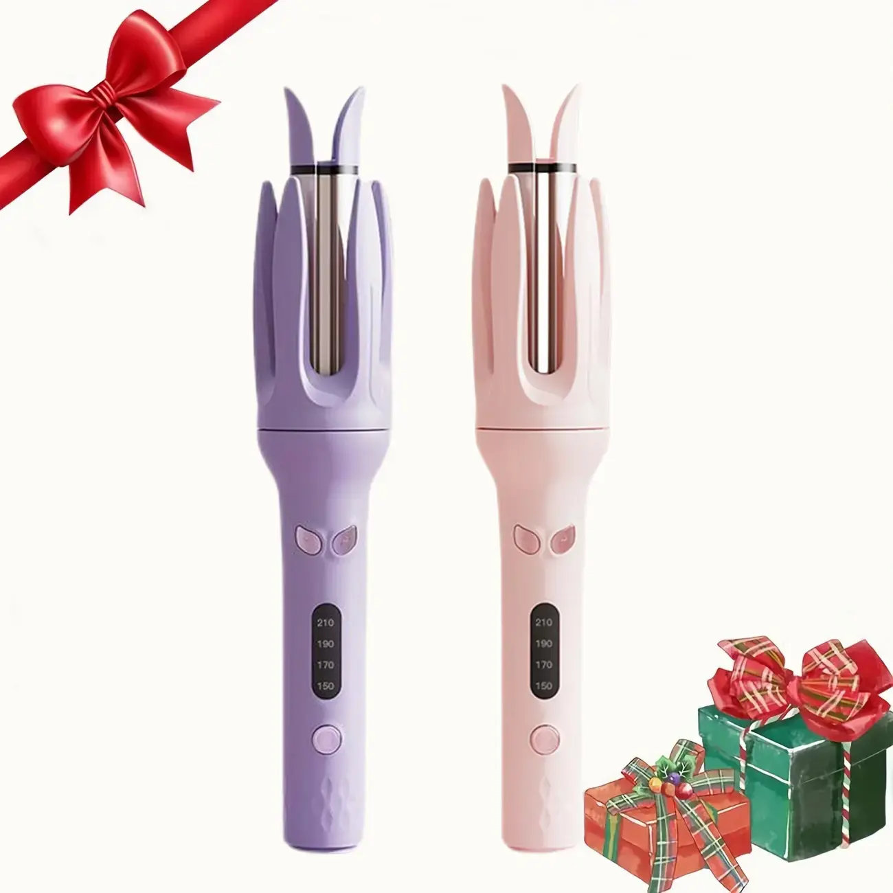 Fully Automatic Curling Wand, Effortless Curling Tool, Electric Rotary Curler, 28mm Comfort Hair Curler, Negative Ion Automatic Hair Curling Wand, 4 Temperature Settings, 2-Way Rotation, Anti-Scald, Anti-Tangle, Christmas Gifts, Holiday Gifts