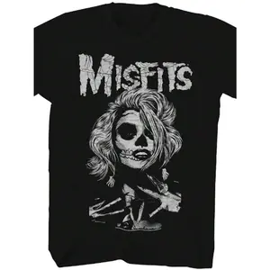 Misfits Band T Shirt Web Woman Adult Black Short Sleeve American Punk Rock Music Graphic Tees