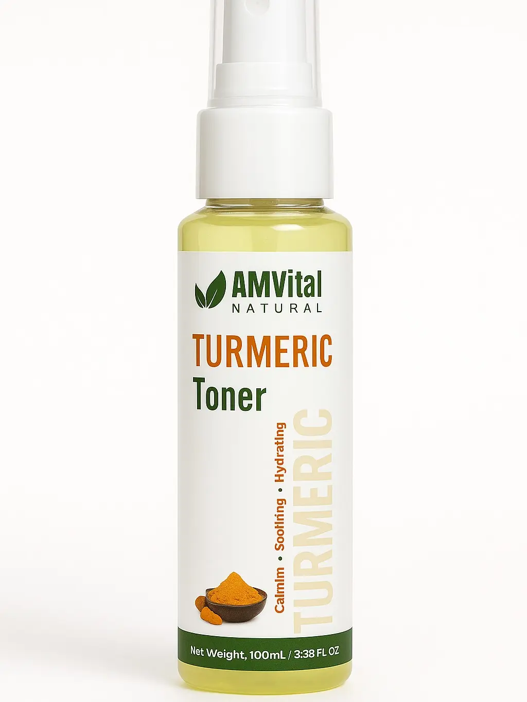 AMVital Turmeric Face Toner - Gentle Exfoliating Dark Spot Corrector, Soothing Facial Mist Spray for Women & Men, 30ml, Exfoliate, Radiant, Unisex