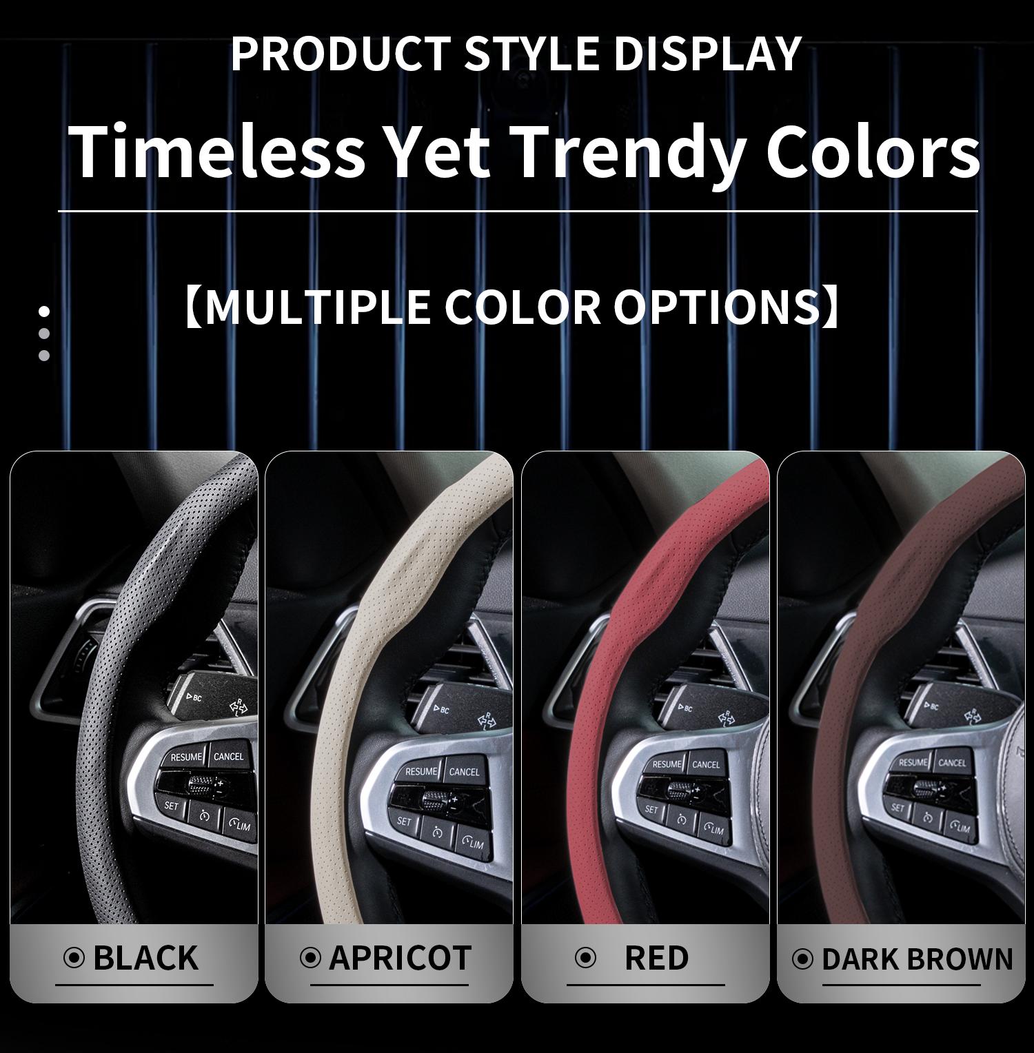 Jeep Wrangler Steering Wheel Cover for Men, Fits Grand Cherokee, 8D Heavy Duty Leather Grip, Cool Truck Stuff, Anti-Slip Handle Protector Accessories Jeep Wrangler Steering Wheel Cover for Men, Fits Grand Cherokee, 8D Heavy Duty Leather Grip, Cool Truck Stuff, Anti-Slip Handle Protector Accessories