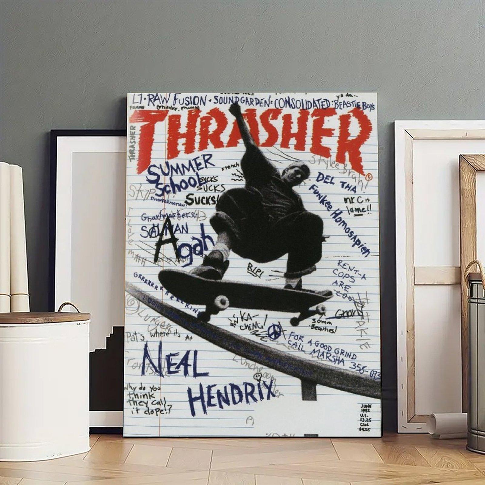 Graffiti magazine skateboard poster, perfect for skateboarding enthusiasts, suitable for hanging in a room. posters  decor