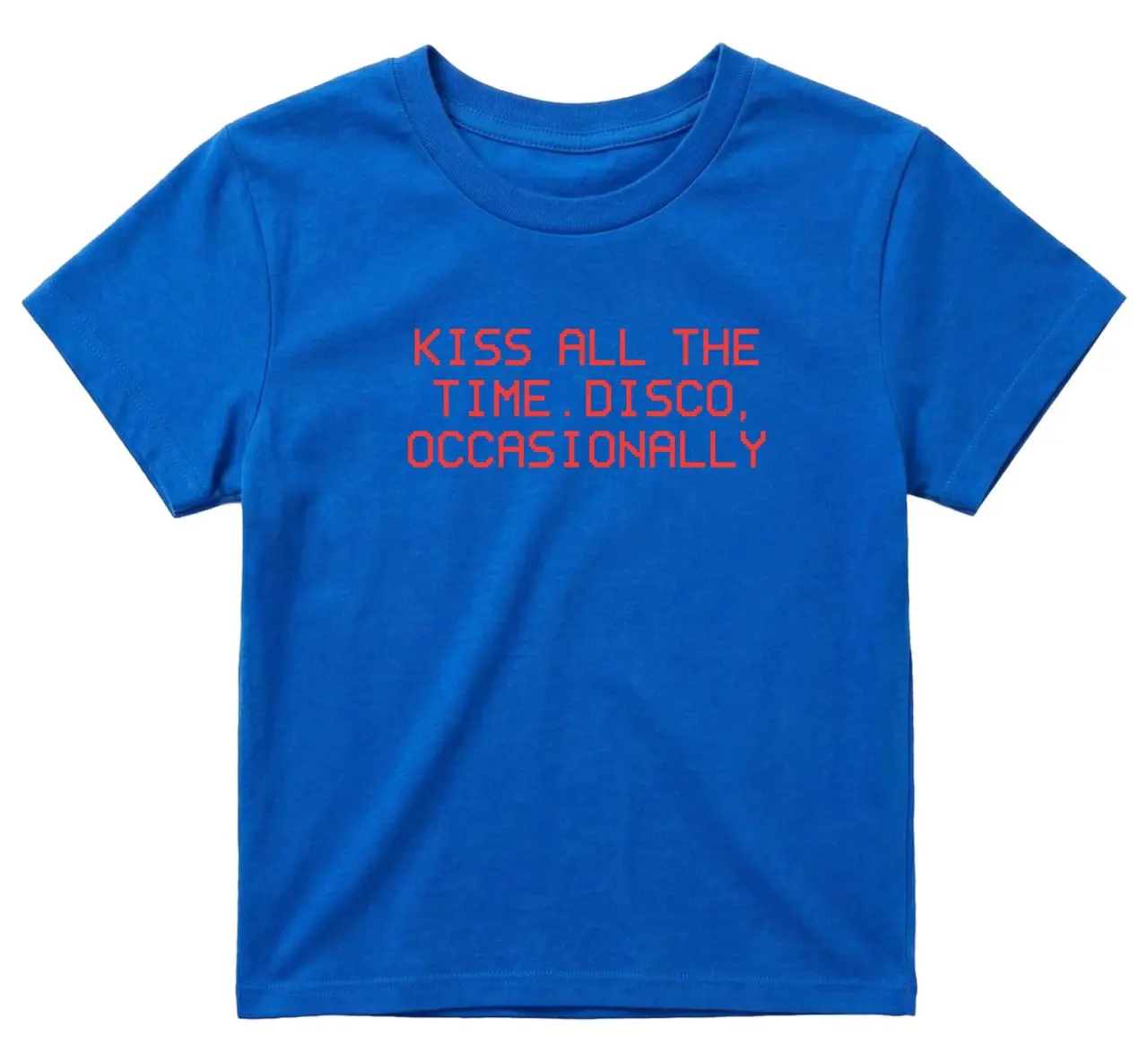 Kiss All The Time. Disco Occasionally Baby Tee T-Shirt Top Album Merch Tour Concert Unisex (Red Text Version)